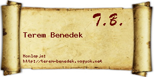 Terem Benedek névjegykártya