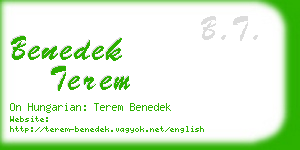 benedek terem business card